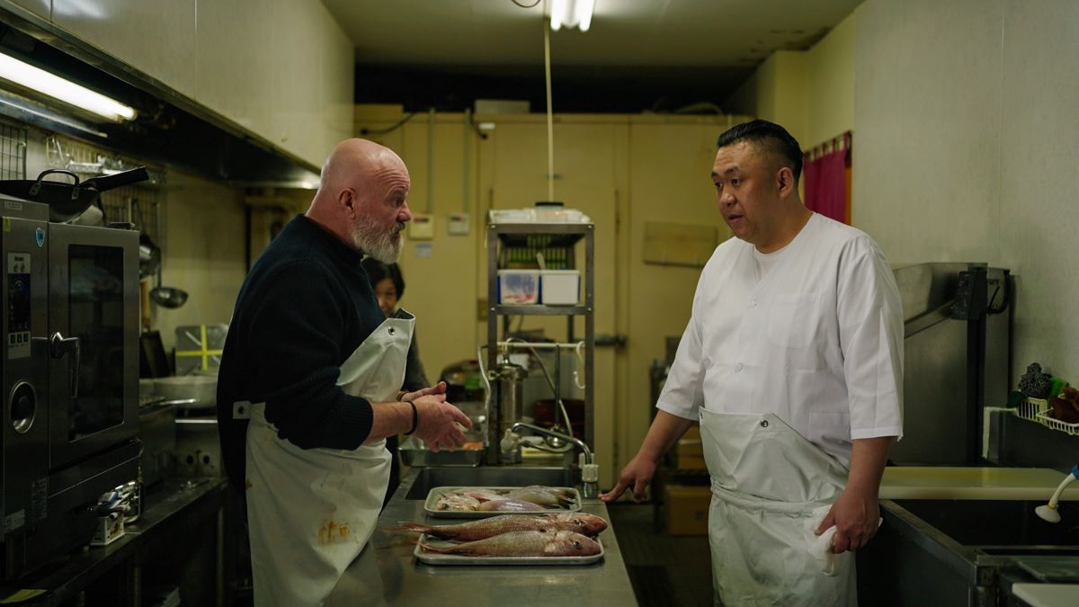 Philippe Etchebest avec un chef japonais